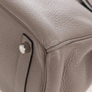 HERMES Birkin 30 Hand Bag Taurillon Leather Beige Silver Auth BA15994SM-16