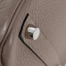 HERMES Birkin 30 Hand Bag Taurillon Leather Beige Silver Auth BA15994SM-19