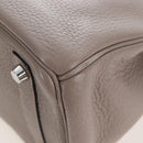 HERMES Birkin 30 Hand Bag Taurillon Leather Beige Silver Auth BA15994SM-20