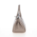 HERMES Birkin 30 Hand Bag Taurillon Leather Beige Silver Auth BA15994SM-4