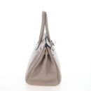 HERMES Birkin 30 Hand Bag Taurillon Leather Beige Silver Auth BA15994SM-5