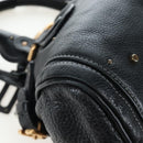 Chloe Paddington Hand Bag Leather Black Gold Silver Auth BA16003V-17