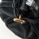 Chloe Paddington Hand Bag Leather Black Gold Silver Auth BA16003V-9