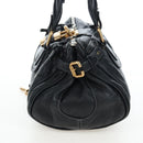 Chloe Paddington Hand Bag Leather Black Gold Silver Auth BA16003V-3