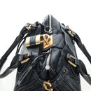 Chloe Paddington Hand Bag Leather Black Gold Silver Auth BA16003V-6