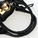 Chloe Paddington Hand Bag Leather Black Gold Silver Auth BA16003V-7