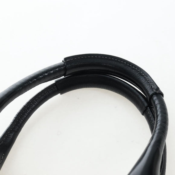Chloe Paddington Hand Bag Leather Black Gold Silver Auth BA16003V