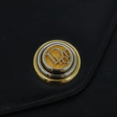 Christian Dior Shoulder Bag Leather Black Gold Auth BA1601-10