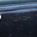 Christian Dior Shoulder Bag Leather Black Gold Auth BA1601-17