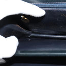 Christian Dior Shoulder Bag Leather Black Gold Auth BA1601-19