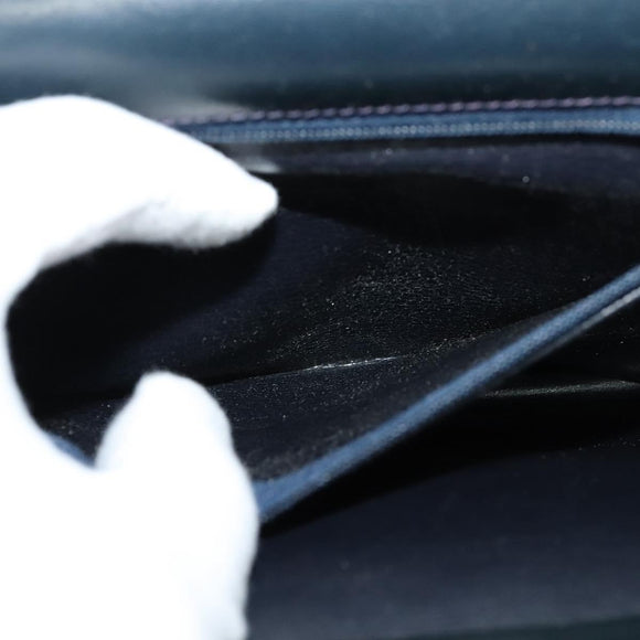 Christian Dior Shoulder Bag Leather Black Gold Auth BA1601