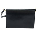 Christian Dior Shoulder Bag Leather Black Gold Auth BA1601-2