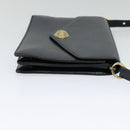 Christian Dior Shoulder Bag Leather Black Gold Auth BA1601-4