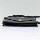 Christian Dior Shoulder Bag Leather Black Gold Auth BA1601-5