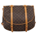 LOUIS VUITTON Monogram Saumur 43 Shoulder Bag M42252 LV Auth BA16012-3