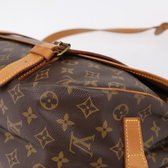LOUIS VUITTON Monogram Saumur 43 Shoulder Bag M42252 LV Auth BA16012