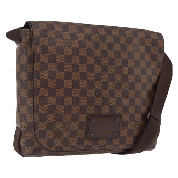 LOUIS VUITTON Damier Ebene Brooklyn MM Shoulder Bag N51211 LV Auth BA16019A