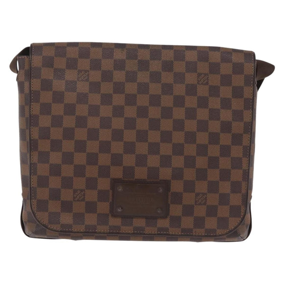 LOUIS VUITTON Damier Ebene Brooklyn MM Shoulder Bag N51211 LV Auth BA16019A