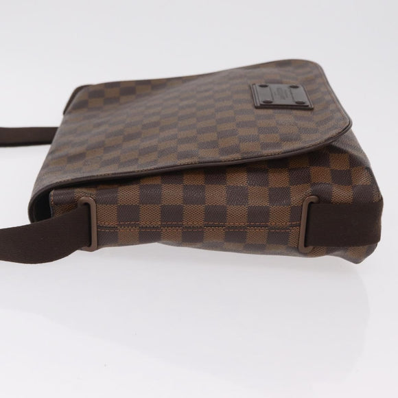 LOUIS VUITTON Damier Ebene Brooklyn MM Shoulder Bag N51211 LV Auth BA16019A