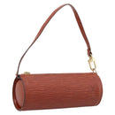 LOUIS VUITTON Epi Soufflot Pouch Brown LV Auth BA16021-1