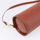 LOUIS VUITTON Epi Soufflot Pouch Brown LV Auth BA16021-17