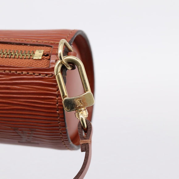 LOUIS VUITTON Epi Soufflot Pouch Brown LV Auth BA16021