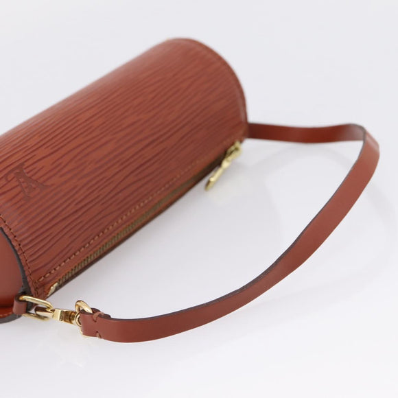 LOUIS VUITTON Epi Soufflot Pouch Brown LV Auth BA16021