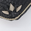 Bottega Veneta INTRECCIATO Hobo Bag Leather outlet Black 115654 Auth BA16024SAV-15