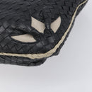 Bottega Veneta INTRECCIATO Hobo Bag Leather outlet Black 115654 Auth BA16024SAV-16