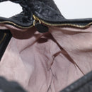 Bottega Veneta INTRECCIATO Hobo Bag Leather outlet Black 115654 Auth BA16024SAV-19