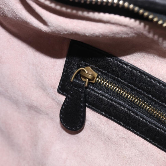 Bottega Veneta INTRECCIATO Hobo Bag Leather outlet Black 115654 Auth BA16024SAV