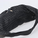 Bottega Veneta INTRECCIATO Hobo Bag Leather outlet Black 115654 Auth BA16024SAV-6