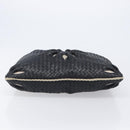 Bottega Veneta INTRECCIATO Hobo Bag Leather outlet Black 115654 Auth BA16024SAV-5