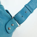 Balenciaga Classic Squash Bag Leather 2way Blue Silver 285698 Auth BA16025M-9