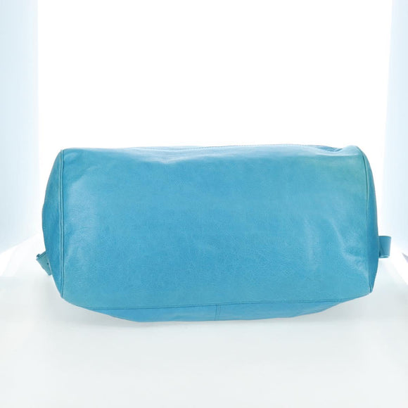 Balenciaga Classic Squash Bag Leather 2way Blue Silver 285698 Auth BA16025M