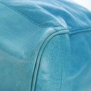 Balenciaga Classic Squash Bag Leather 2way Blue Silver 285698 Auth BA16025M-17