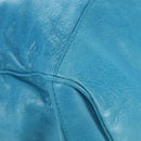 Balenciaga Classic Squash Bag Leather 2way Blue Silver 285698 Auth BA16025M-18