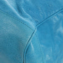 Balenciaga Classic Squash Bag Leather 2way Blue Silver 285698 Auth BA16025M-19
