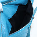Balenciaga Classic Squash Bag Leather 2way Blue Silver 285698 Auth BA16025M-21