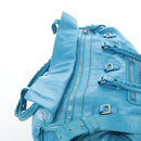 Balenciaga Classic Squash Bag Leather 2way Blue Silver 285698 Auth BA16025M-24