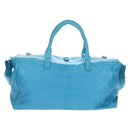 Balenciaga Classic Squash Bag Leather 2way Blue Silver 285698 Auth BA16025M-2