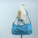 Balenciaga Classic Squash Bag Leather 2way Blue Silver 285698 Auth BA16025M-31