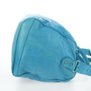 Balenciaga Classic Squash Bag Leather 2way Blue Silver 285698 Auth BA16025M-4