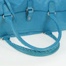 Balenciaga Classic Squash Bag Leather 2way Blue Silver 285698 Auth BA16025M-7
