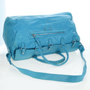 Balenciaga Classic Squash Bag Leather 2way Blue Silver 285698 Auth BA16025M-8