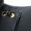 CHANEL Chain Matelasse 25 Shoulder Bag Caviar Skin Black Gold CC Auth BA16026SV-22
