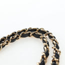 CHANEL Chain Matelasse 25 Shoulder Bag Caviar Skin Black Gold CC Auth BA16026SV-14