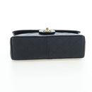 CHANEL Chain Big Matelasse30 Bag Caviar Skin Black Gold CC Auth BA16027SAV-5