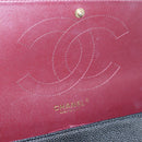 CHANEL Chain Big Matelasse30 Bag Caviar Skin Black Gold CC Auth BA16027SAV-25