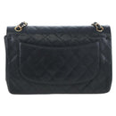 CHANEL Chain Big Matelasse30 Bag Caviar Skin Black Gold CC Auth BA16027SAV-2